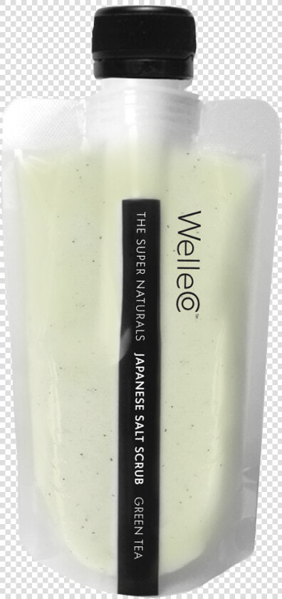 Japanese Green Tea Sea Salt Scrub In Clear Packaging   Plastic Bottle  HD Png DownloadTransparent PNG