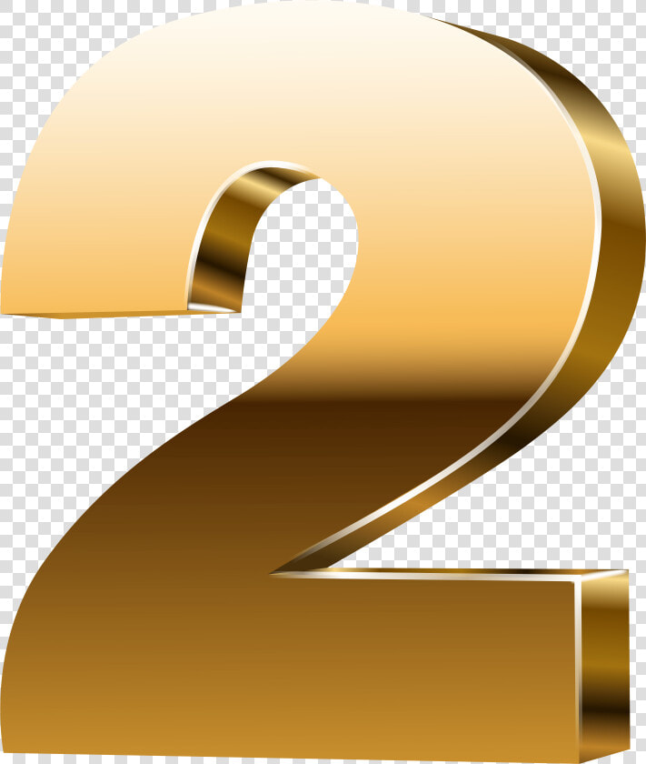 Number Two 3d Gold Png Clip Art Image   3d Gold Numbers Png  Transparent PngTransparent PNG