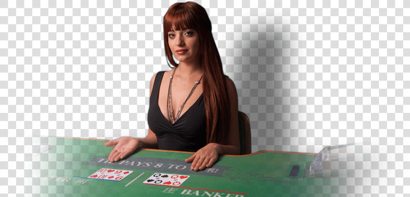 Live Dealer Poker Png   Png Download   Girl Poker Png  Transparent PngTransparent PNG