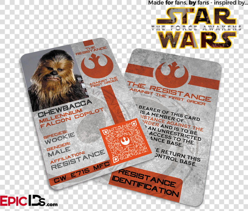 Transparent Wookie Png   Star Wars Identity Card  Png DownloadTransparent PNG