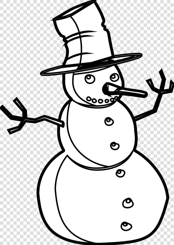 Snowman Black And White Snowman Black And White Christmas   Snowman Line Art  HD Png DownloadTransparent PNG