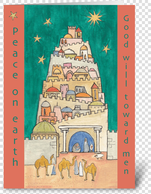 Peace On Earth Good Will Toward Men Greeting Card   Christmas Tree  HD Png DownloadTransparent PNG