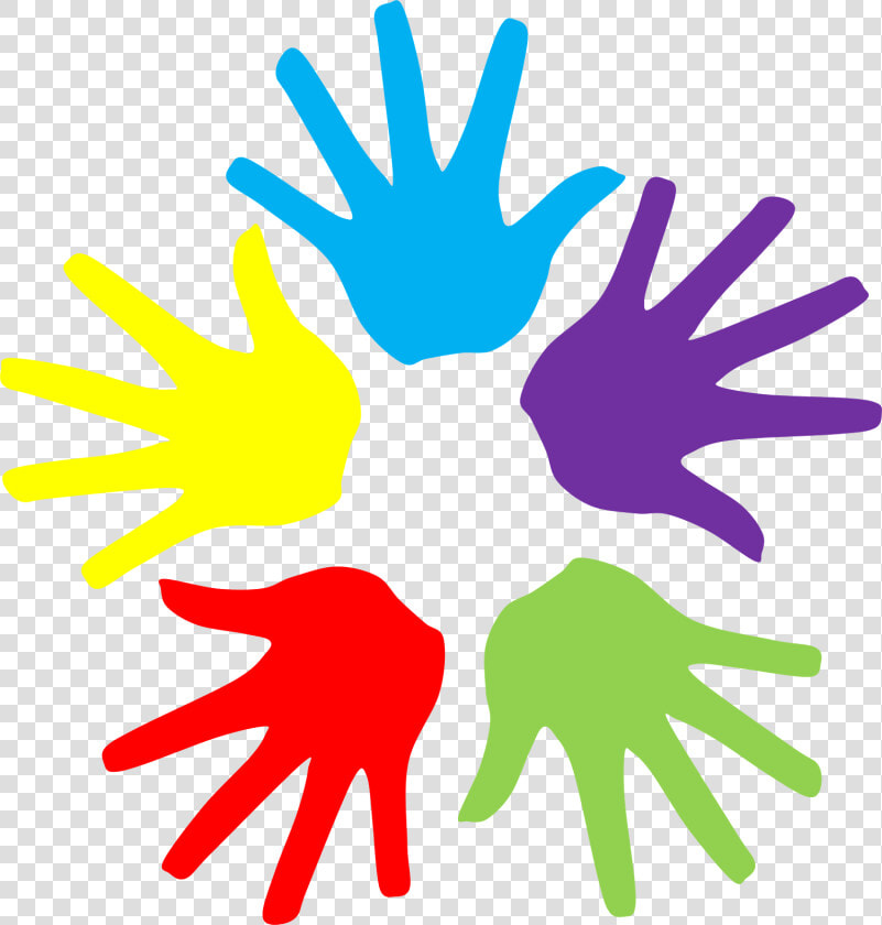 Colorful Hands Free Cliparts   Clip Art Colourful Hands  HD Png DownloadTransparent PNG