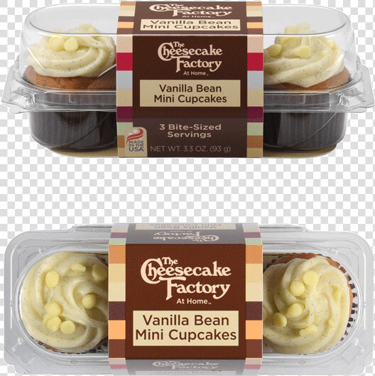 Image Of Vanilla Bean Mini Cupcake 3 pack From The   Cheesecake Factory Mini Cupcake Vanilla  HD Png DownloadTransparent PNG