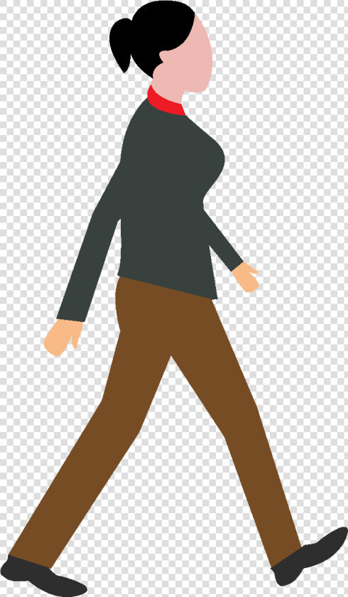 Woman Walking Vector Png   Png Download   Cartoon Woman Walking  Transparent PngTransparent PNG