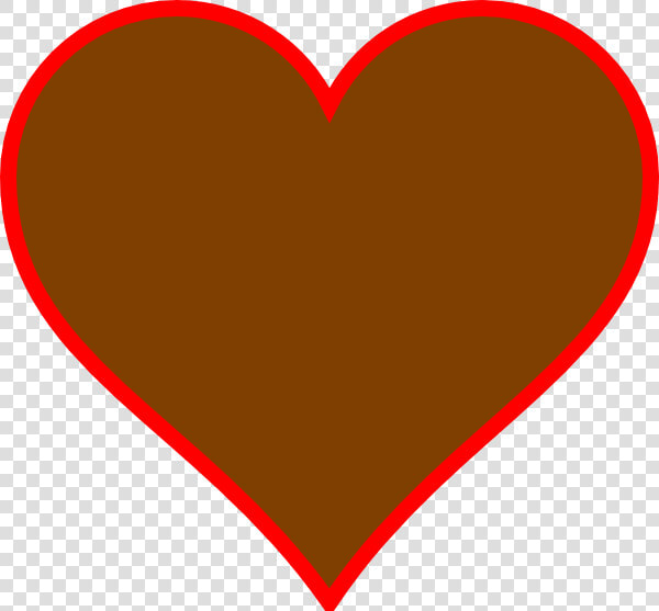 Brown Hear Red Outline Svg Clip Arts   Heart  HD Png DownloadTransparent PNG