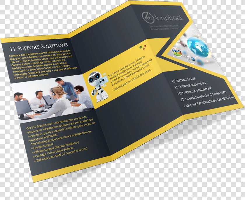 Elegant  Modern  Information Technology Flyer Design   Tri Fold Brochure Design For Ict  HD Png DownloadTransparent PNG