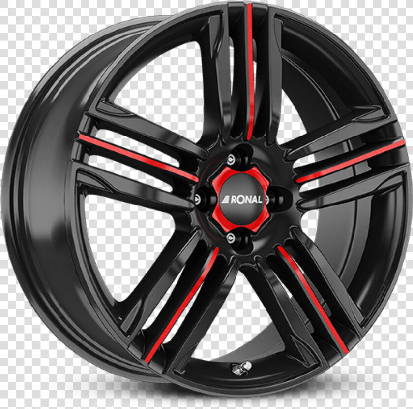 Black And Red Alloy Wheels   Ronal R57 4 Loch  HD Png DownloadTransparent PNG