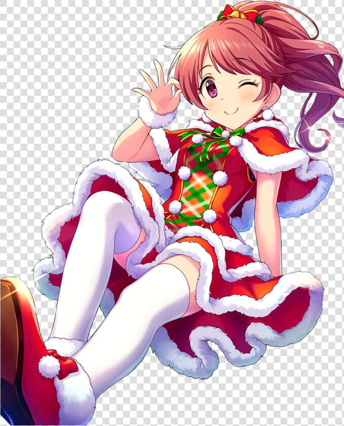  idol  christmas  anime  animegirl  girl  schoolidol   Cute Christmas Anime Girl  HD Png DownloadTransparent PNG