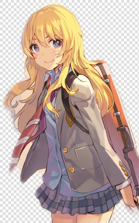 Freetoedit Kaori April   Anime Girl Blonde Hair  HD Png DownloadTransparent PNG