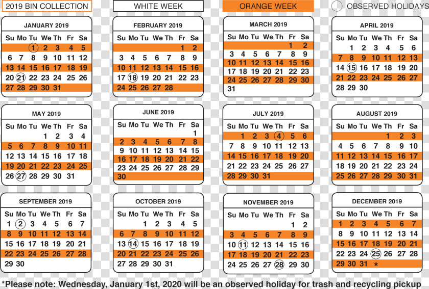 Medford Trash Schedule 2019  HD Png DownloadTransparent PNG