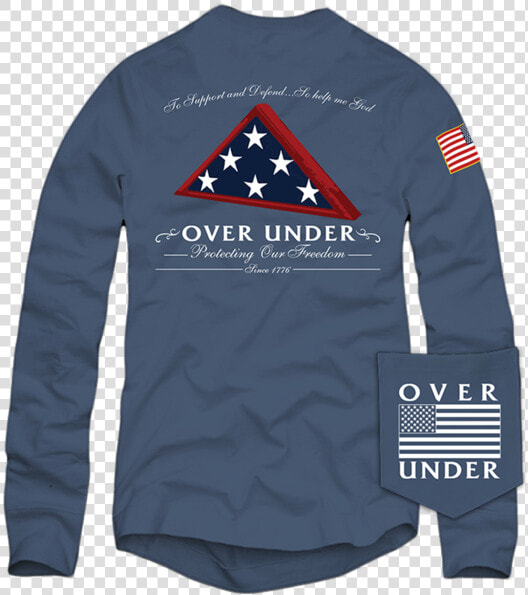 L s Folds Of Honor T shirt Navy   Long sleeved T shirt  HD Png DownloadTransparent PNG