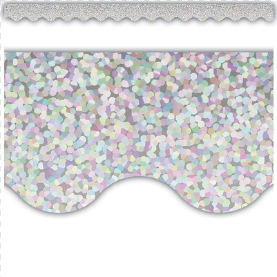 Silver Sparkle Scalloped Border Trim   Blue  HD Png DownloadTransparent PNG