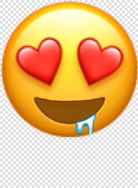  freetoedit  heart  hearteyes  emoji  drool  drooling  HD Png DownloadTransparent PNG