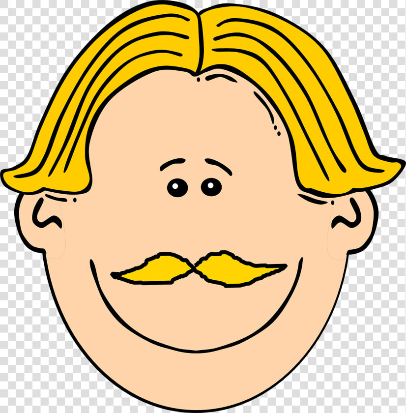 Smiling Man With Blond Hair And Mustache Svg Clip Arts   Blonde Haired Man Clipart  HD Png DownloadTransparent PNG