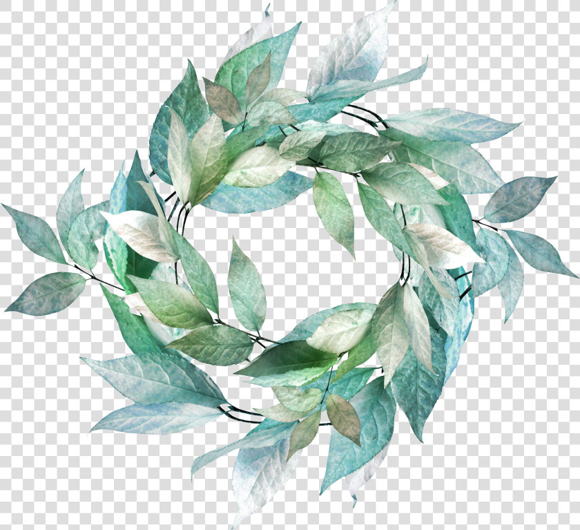 Eucalyptus Garland Png   Emerald Green Watercolor Flowers Png  Transparent PngTransparent PNG