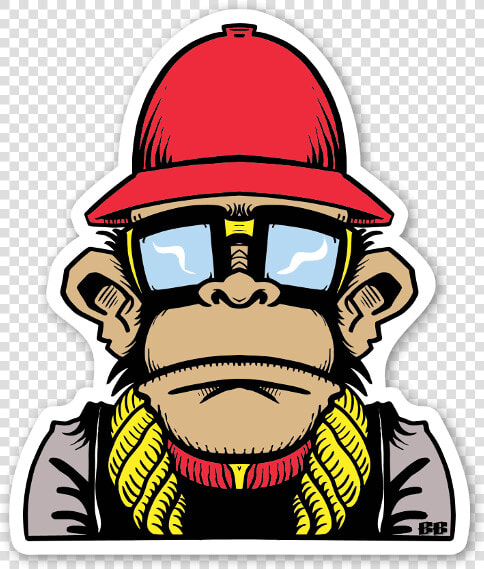 Bobby Draws Skulls Design Monkey   Sticker  HD Png DownloadTransparent PNG