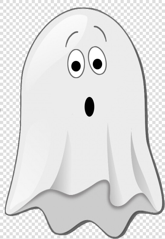 Scared Little Ghost Clip Art   Halloween Ghost With Black Background  HD Png DownloadTransparent PNG