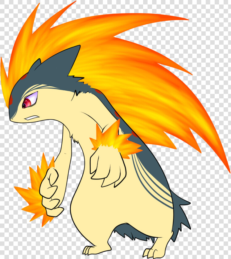 Mega Typhlosion   Cartoon  HD Png DownloadTransparent PNG