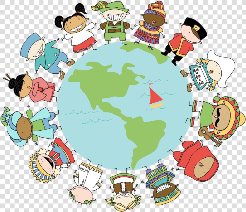 Children With World Png   Pen Pals Around The World  Transparent PngTransparent PNG