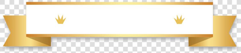 Golden Ribbon Banner White Stripes With Down Fold Wedge   Beige  HD Png DownloadTransparent PNG