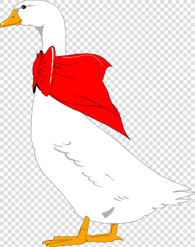 Free Goose With Red Scarf Clip Art   Goose  HD Png DownloadTransparent PNG