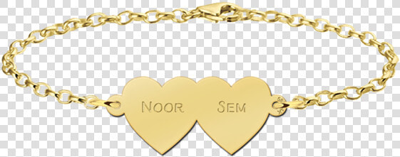 Bracelet With Two Hearts Of Gold   Gold Zodiac Bracelet  HD Png DownloadTransparent PNG