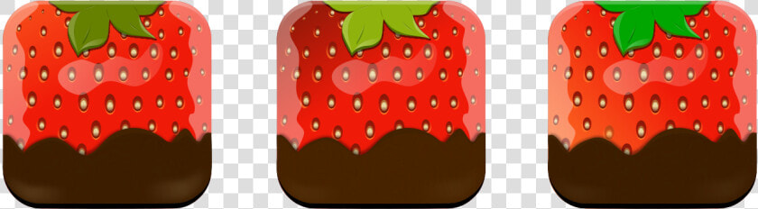 Strawberry  Icon  Red  Green  Chocolate  Button   Strawberry  HD Png DownloadTransparent PNG