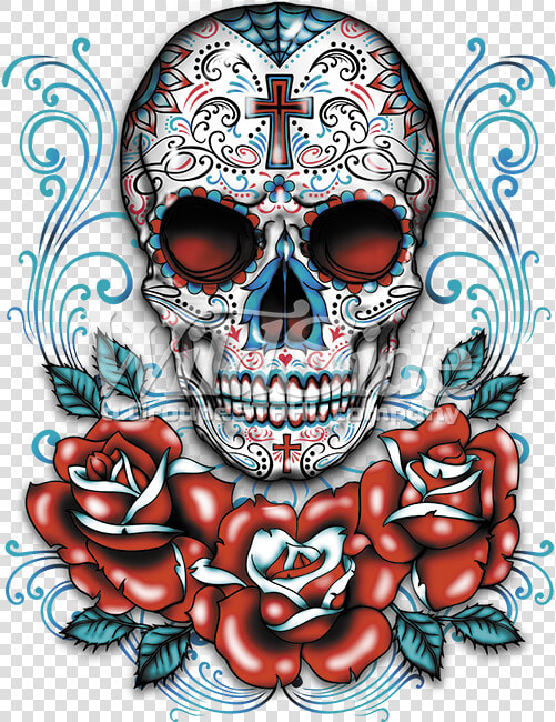 Skull Calavera Dead Sugar T shirt Skulls Of Clipart   Day Of The Dead Free  HD Png DownloadTransparent PNG