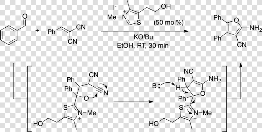 2 aminofurans From Stetter Chemistry   Thiamine Catalyzed Dimerization Of Furfural  HD Png DownloadTransparent PNG