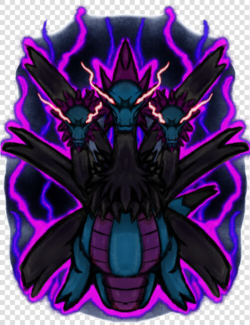  pokemon  hydreigon  サザンドラ  sazandora  fanart  yoarte   Illustration  HD Png DownloadTransparent PNG