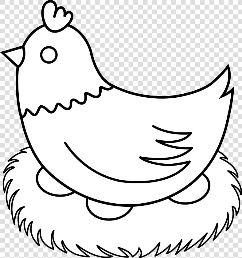 Free Farm Animal Clipart   Black And White Clipart Hen  HD Png DownloadTransparent PNG