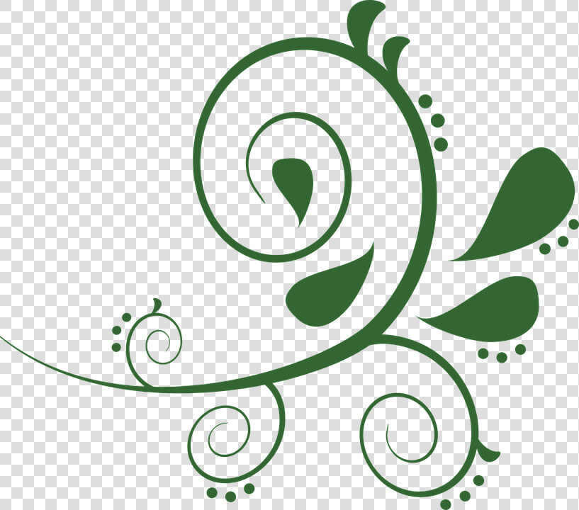 Design  Floral  Abstract  Flower  Art  Decorative    Green Swirls Clip Art  HD Png DownloadTransparent PNG