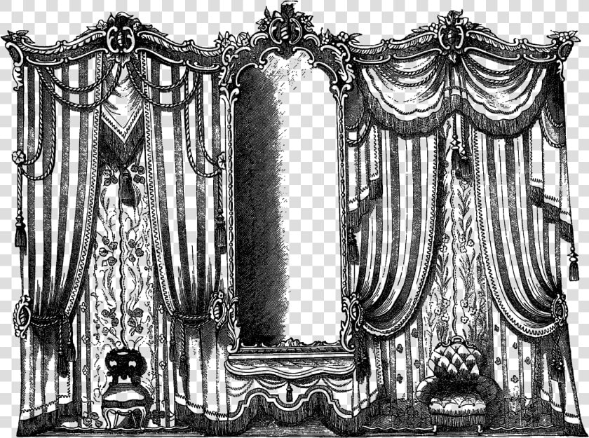 Curtains Household Download Interior Design   Sketch  HD Png DownloadTransparent PNG