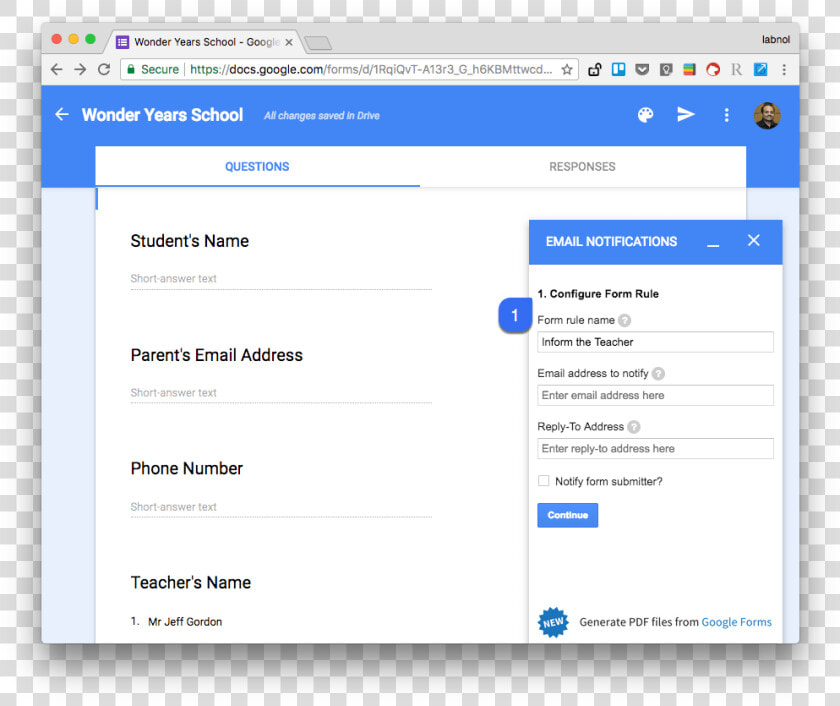 Google Forms Email Rule   Form Notifications Google Forms  HD Png DownloadTransparent PNG