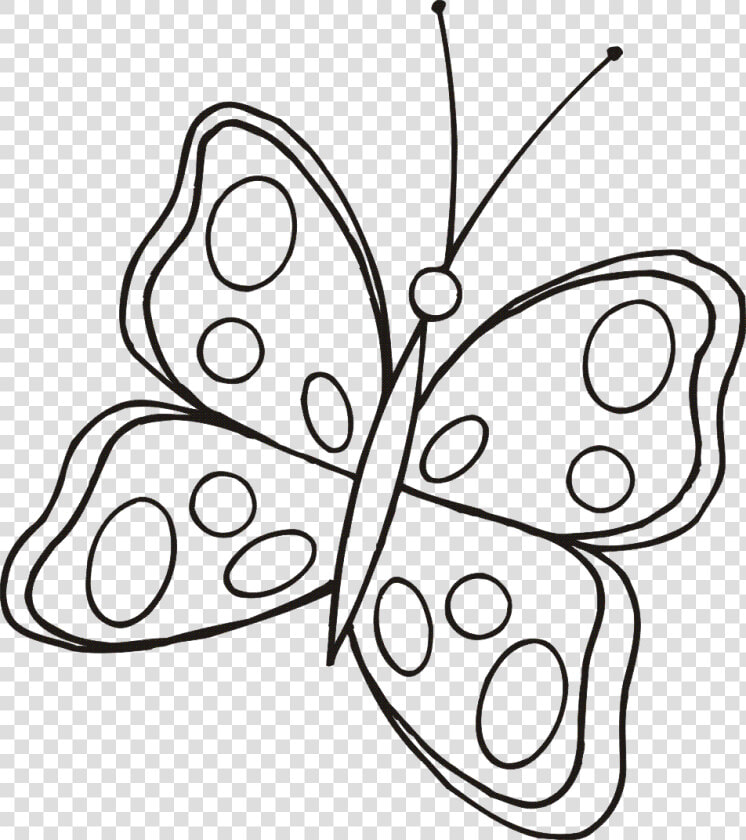 Cute Butterfly Drawings   Cute Butterfly Black And White Clipart  HD Png DownloadTransparent PNG