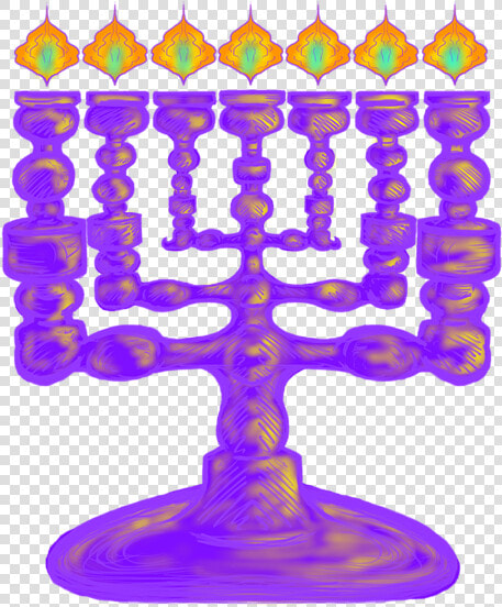 Menorah Clipart Purple  HD Png DownloadTransparent PNG