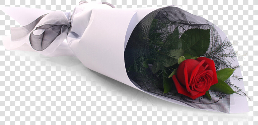 Single Red Rose   Single Red Rose Bouquet  HD Png DownloadTransparent PNG