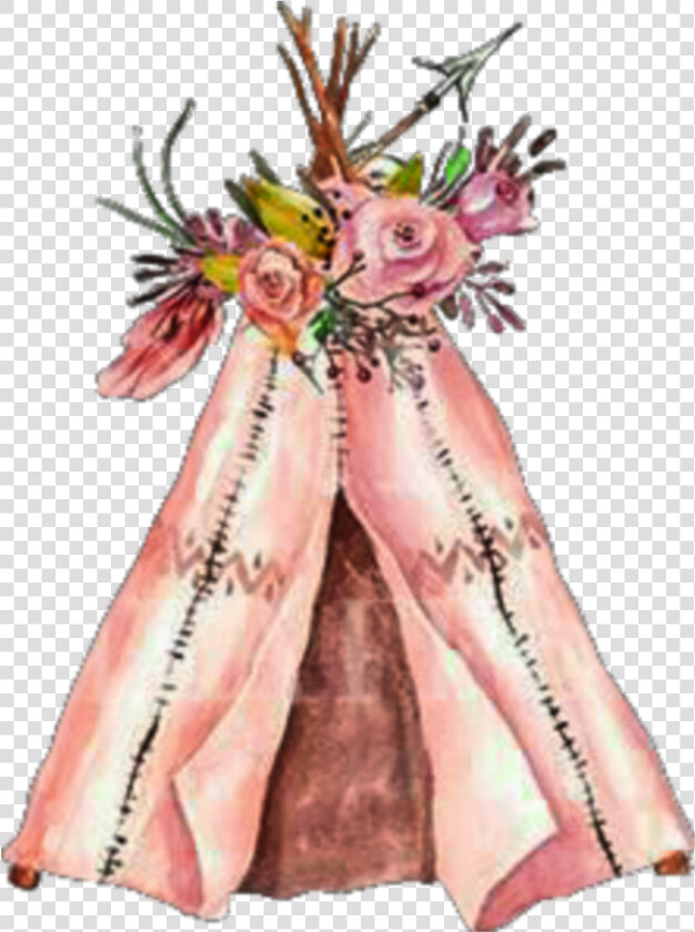  teepee  tent   Boho Woodland Baby Shower Flowers  HD Png DownloadTransparent PNG