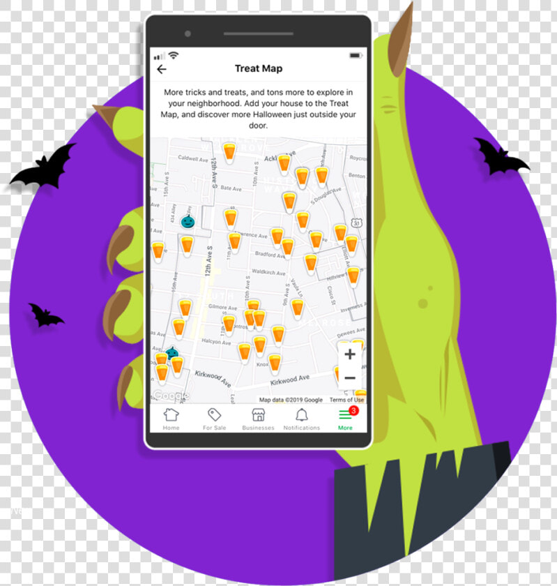 Nextdoor Treat Map For Iphone And Android  HD Png DownloadTransparent PNG