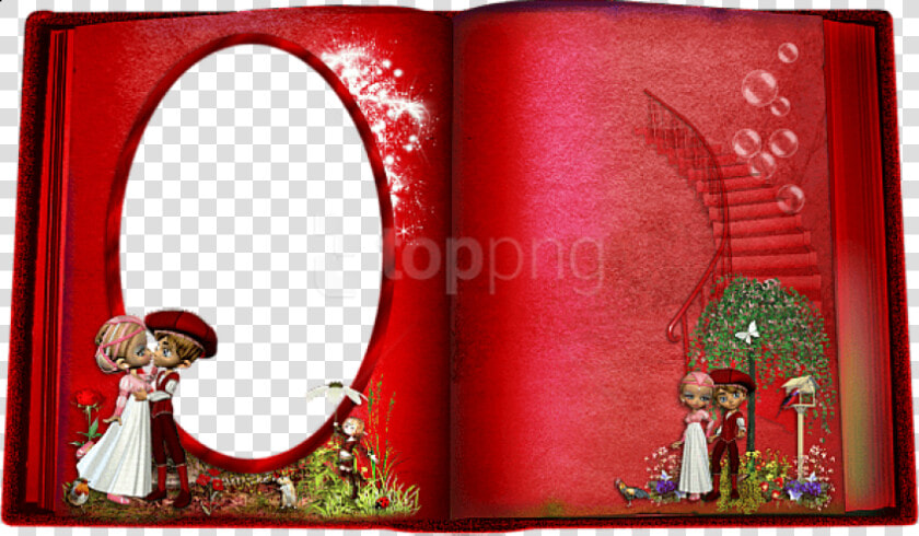 Free Png Best Stock Photos Red Book Love Transparent   Wedding Album Photo Frame  Png DownloadTransparent PNG