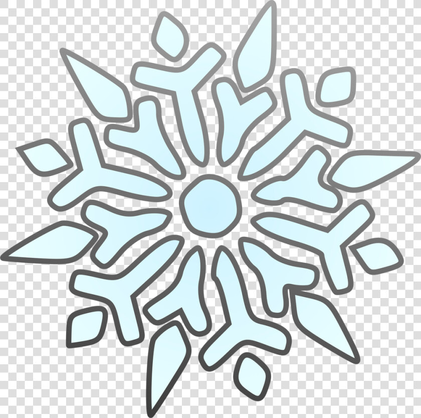 Free Snowflake Outline Download   Cartoon Snowflake With Transparent Background  HD Png DownloadTransparent PNG