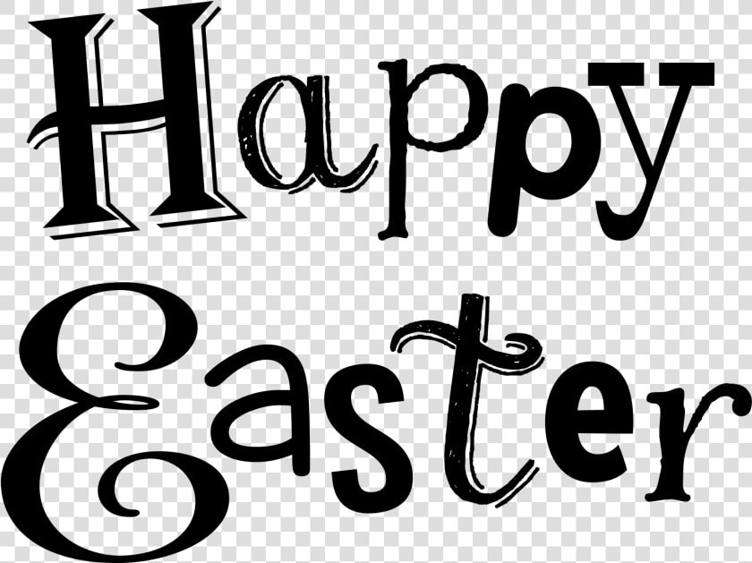 Religious Christmas Clip   Happy Easter Black And White Clipart  HD Png DownloadTransparent PNG