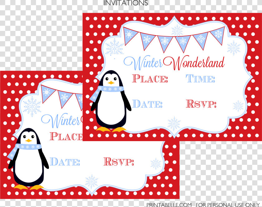 Free Winter Wonderland Party Printables   Adã©lie Penguin  HD Png DownloadTransparent PNG