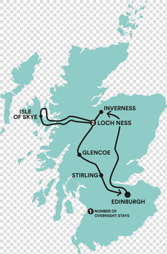 Skye High Tour Map   Scotland Road Trip 5 Days  HD Png DownloadTransparent PNG