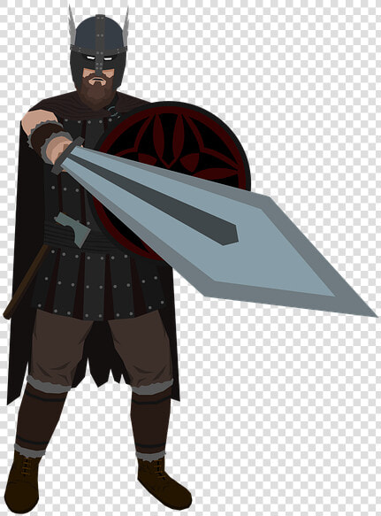 The Vikings  Sword  Fight  Armor  Shield  Warrior    Cape  HD Png DownloadTransparent PNG