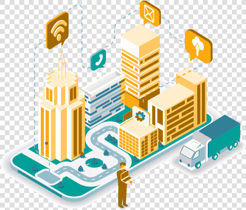 Smart City Isometric  HD Png DownloadTransparent PNG