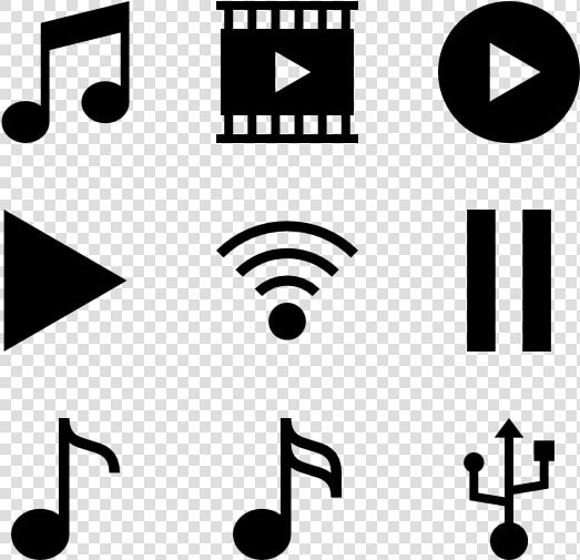 Solid Media Elements   Music Icon Vector  HD Png DownloadTransparent PNG