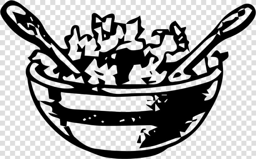 Salad Bowl Clipart Black And White   Black And White Clipart Salad  HD Png DownloadTransparent PNG