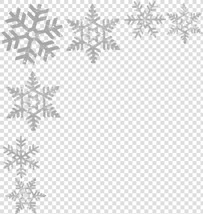 Snowflake Border Png   Transparent Background Silver Snowflake  Png DownloadTransparent PNG